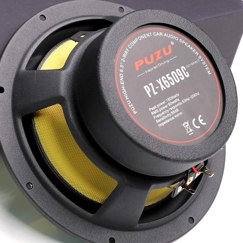 PUZU PZ-6509C Co-axial Car Audio Speakers with 180W Output Power Glassfiber Cone Deep Bass Sound Quality