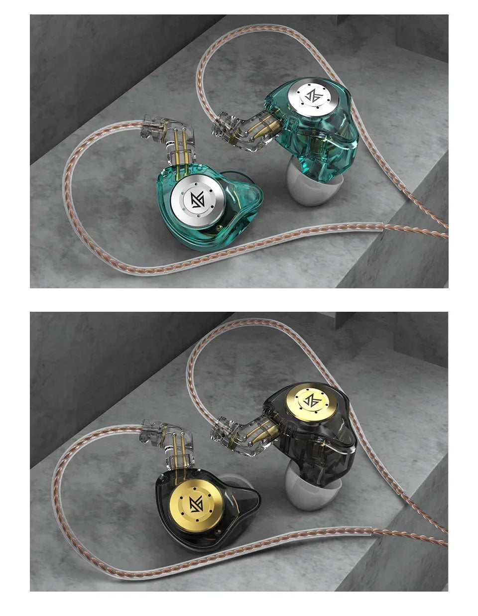 KZ EDX Pro In-Ear Monitors | Tidesmit HiFi Bass Wired Earbuds Tidesmit