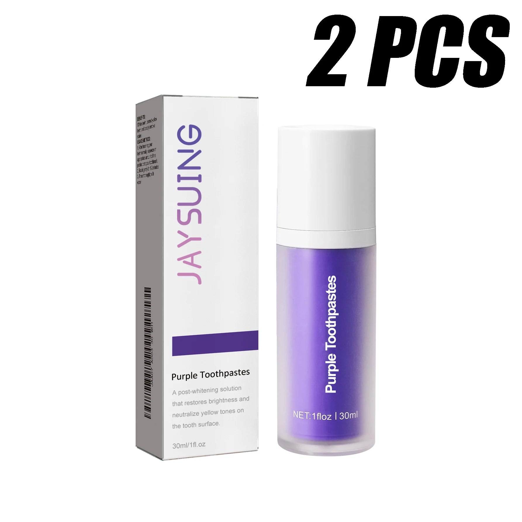 Tidesmit purple teeth whitening toothpaste for deep smoke stain removal and gum protection