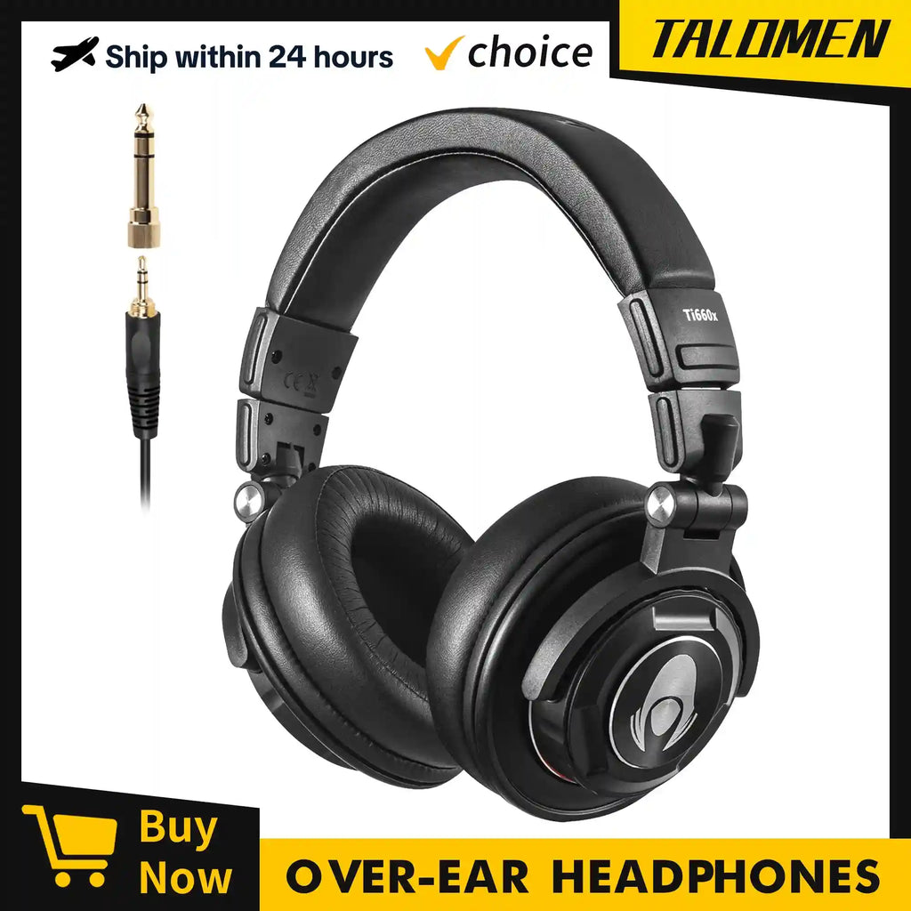 Wired Studio Monitor Headphones - Tidesmit Ti660x Professional Audio Tidesmit