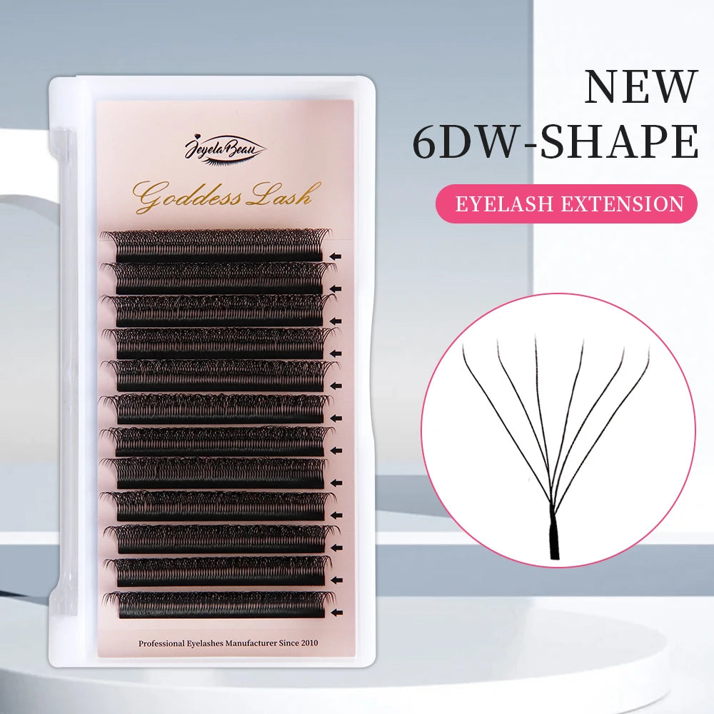 W Style Premade Volume Fans - Professional Faux Lashes by Tidesmit False Eyelashes 6DW Tidesmit