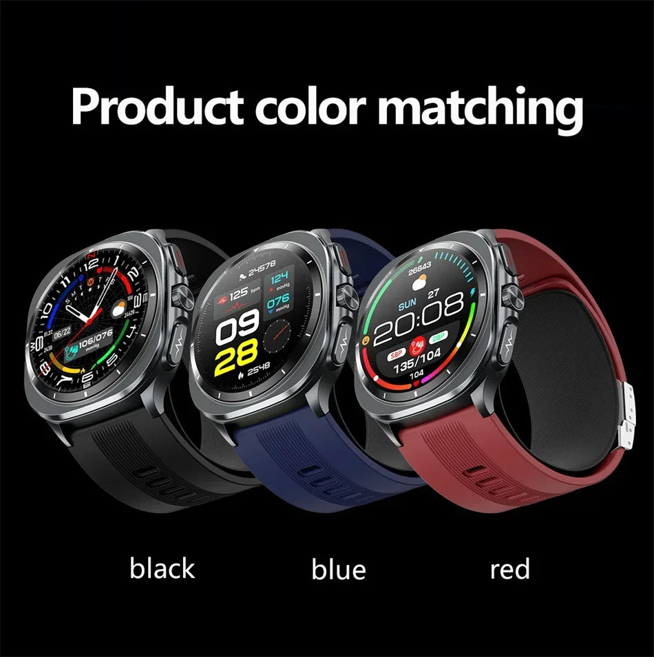 New AI Diagnosis Smart Watch Men, Air Pump Airbag Accurate Measure Blood Pressuer ECG Uric Acid Lipid Smartwatches For XIAOMI