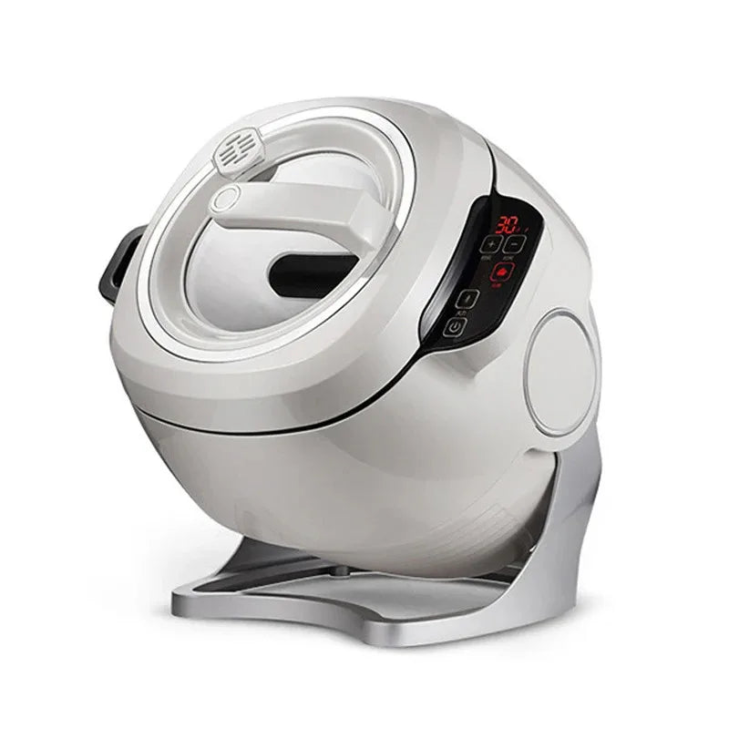 White countertop 6L intelligent cooking machine with non-stick pot and touch panel