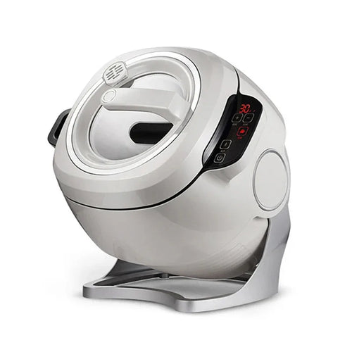 White countertop 6L intelligent cooking machine with non-stick pot and touch panel