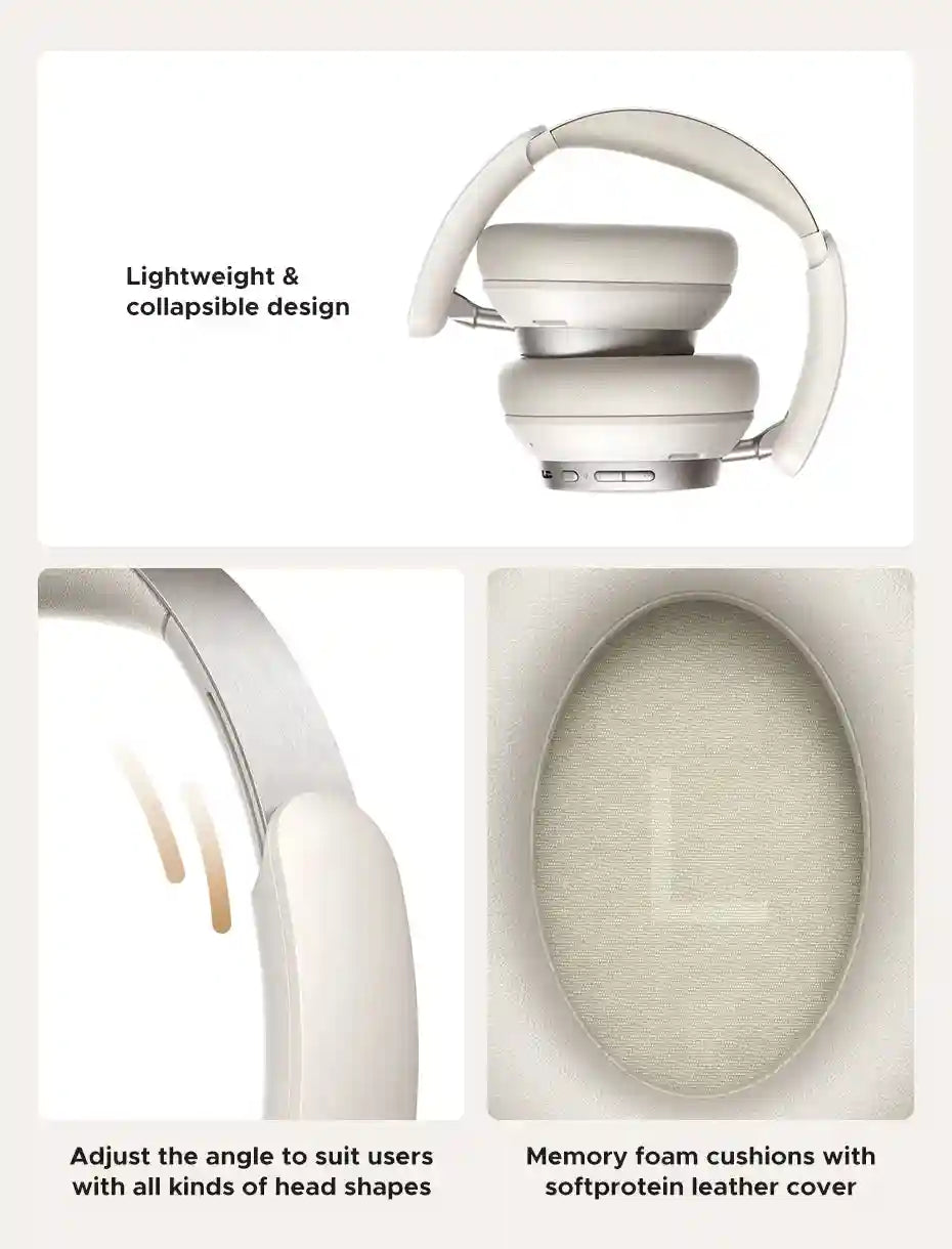 Tidesmit Wireless Headphones - Over-Ear Active Noise Cancellation Tidesmit