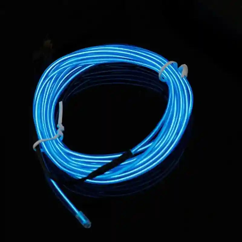 5M LED EL Wire Strip for Car Interior Ambient Lighting - Tidesmit Blue Tidesmit