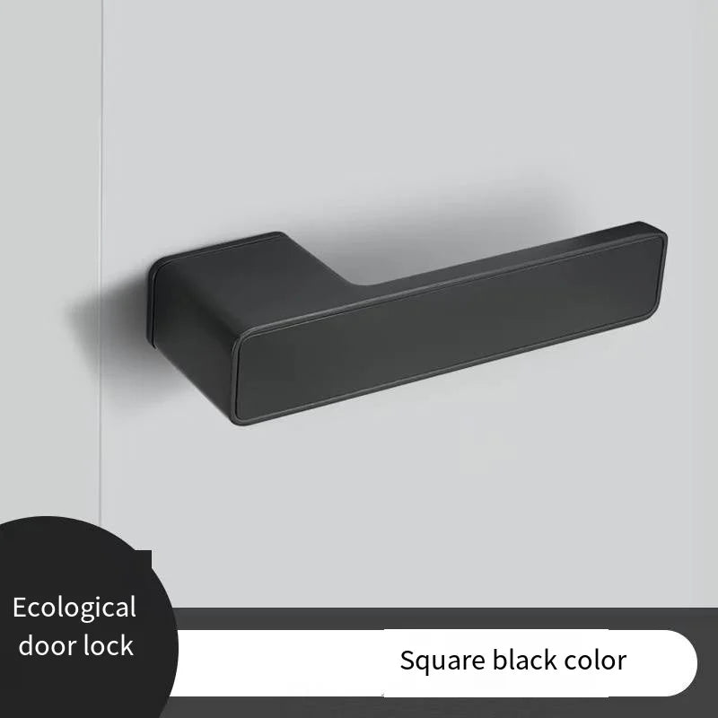 New High Aesthetic Minimalist Room Door Lock, Magnetic Silent Lock, Wooden Door Handle, Minimalist Style