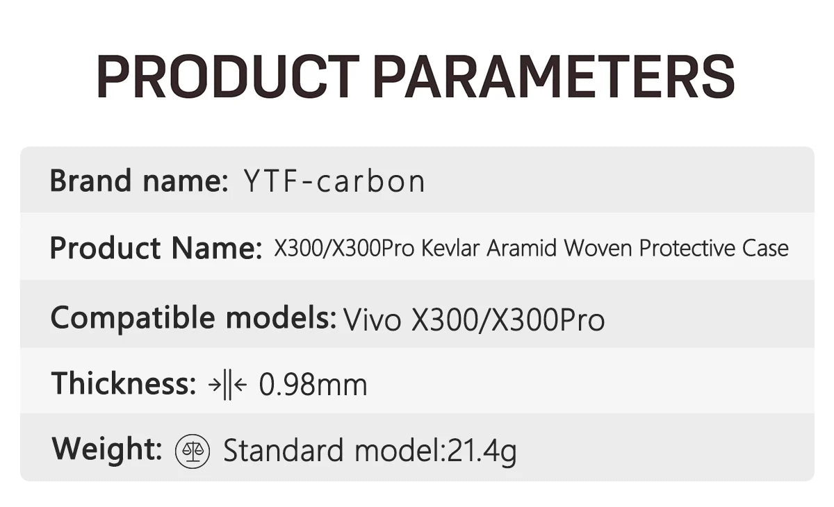 Vivo X300 Carbon Fiber Case | Slim Shock-Absorbing Cover Tidesmit