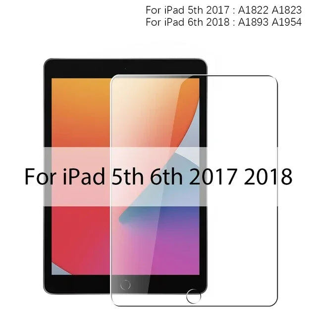iPad Tempered Glass Screen Protector: 9H Hardness Anti-Scratch Shield FOR 5th 6th2017-18 Tidesmit