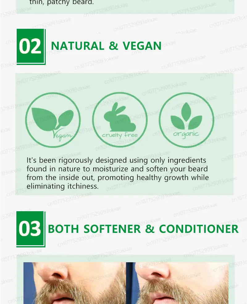 Beard Growth Liquid for Thicker Fuller Hair - Tidesmit Natural Formula Scrubs Treatments Tidesmit