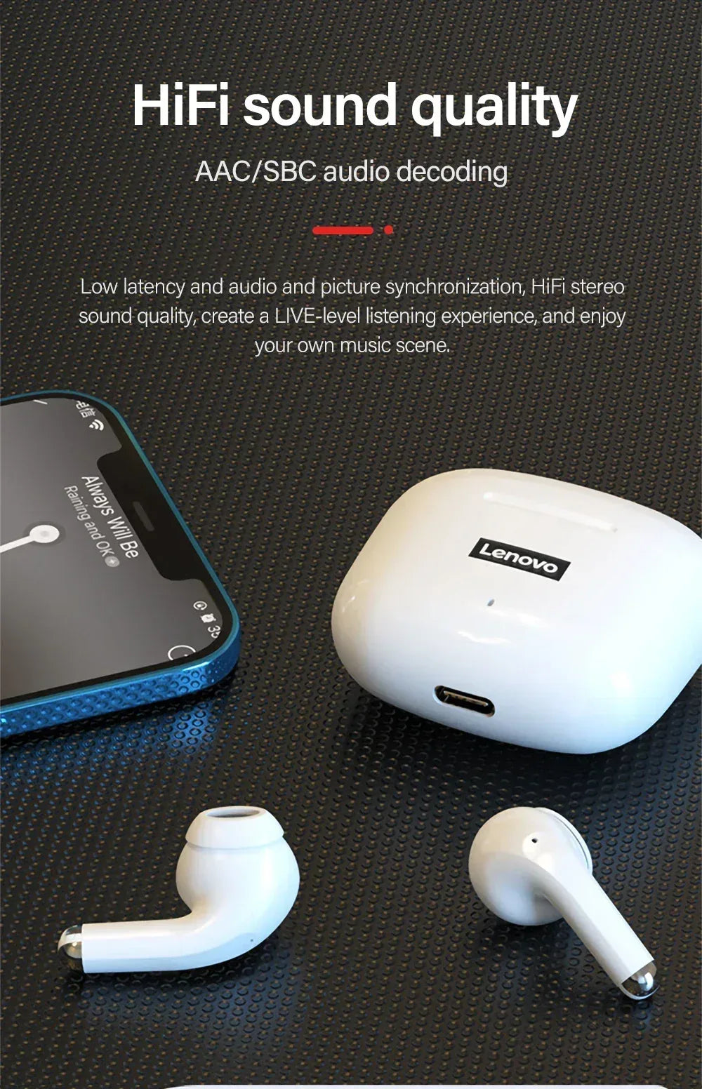 Lenovo LP40 Pro TWS Wireless Earphones Bluetooth 5.1 | Tidesmit Tidesmit