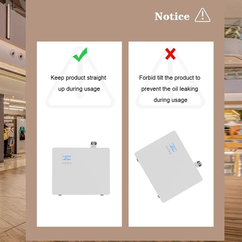 Smart Waterless Scent Diffuser Machine WiFi Bluetooth App Control Aroma Essential Oil Diffuser for Home Hotel Office Large Room