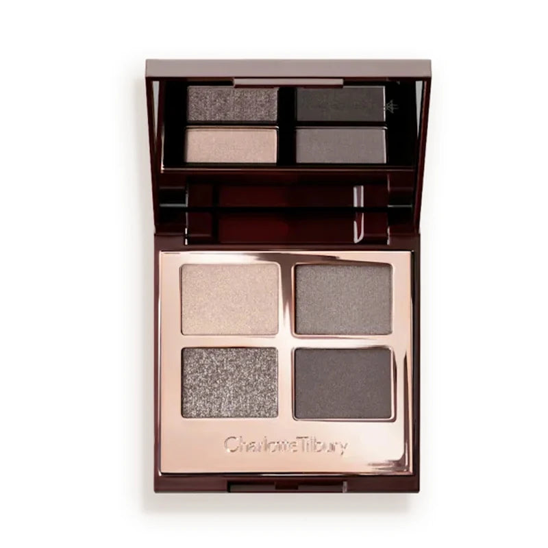 Tidesmit two-color heart blusher and waterproof eyeshadow palette in varied shade swatches for long-lasting face makeup