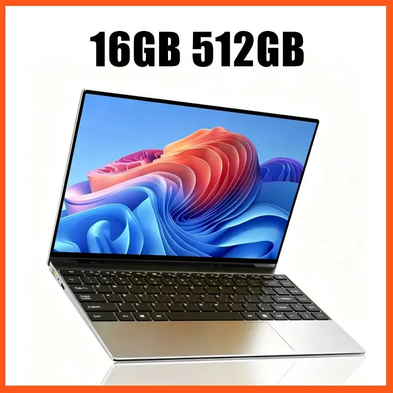 2026 New14.1 Inch Ultra Thin Laptop Intel N95 Win11 DDR4 2TB SSD Portable Slim Business Office Student Notebook PC 16GB 32GB RAM