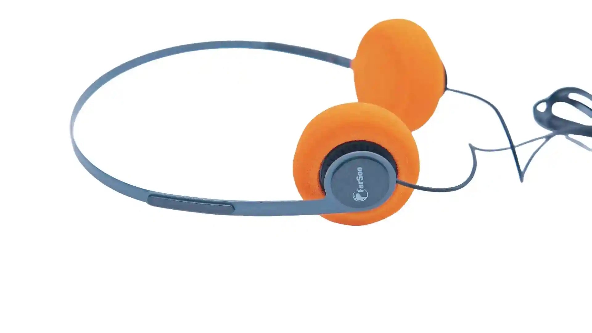 Wired Retro Headphones - Lightweight HiFi Stereo Over Ear Audio Re. w mic Gray China Mainland Tidesmit