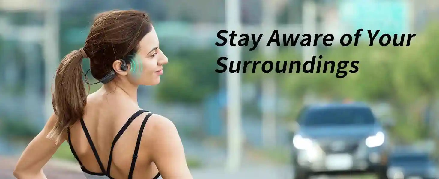 Bone Conduction Wireless Headphones - Open-Ear Bluetooth Sports Audio Tidesmit