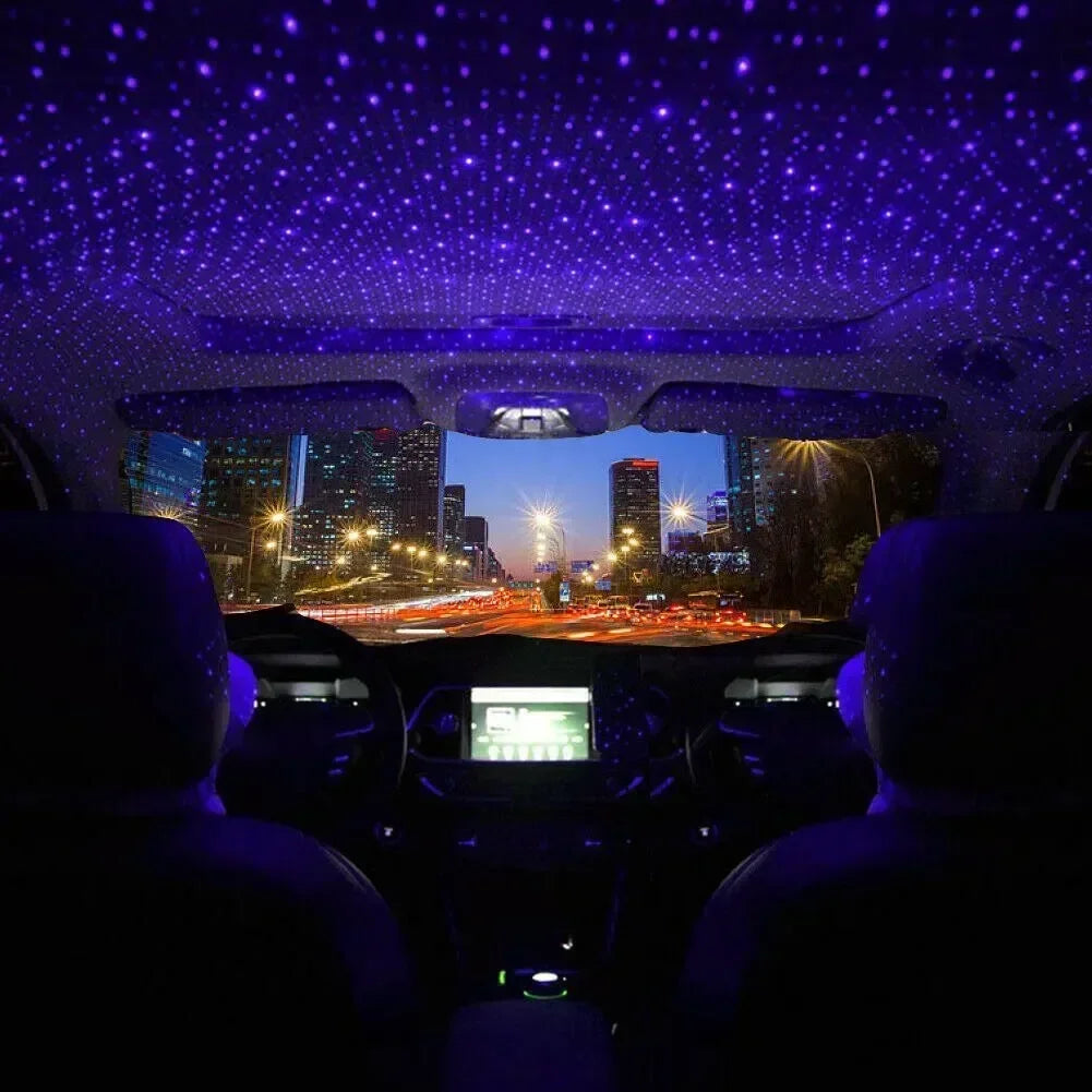 LED Car Roof Star Projector - Portable USB Galaxy Light for Auto Interiors Tidesmit