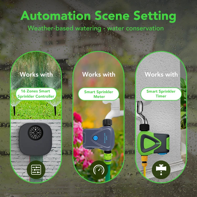Tuya WiFi Rain Sensor Rainfall Duration Detection Outdoor Waterproof Battery Powered For Smart Life App Control Home Automation