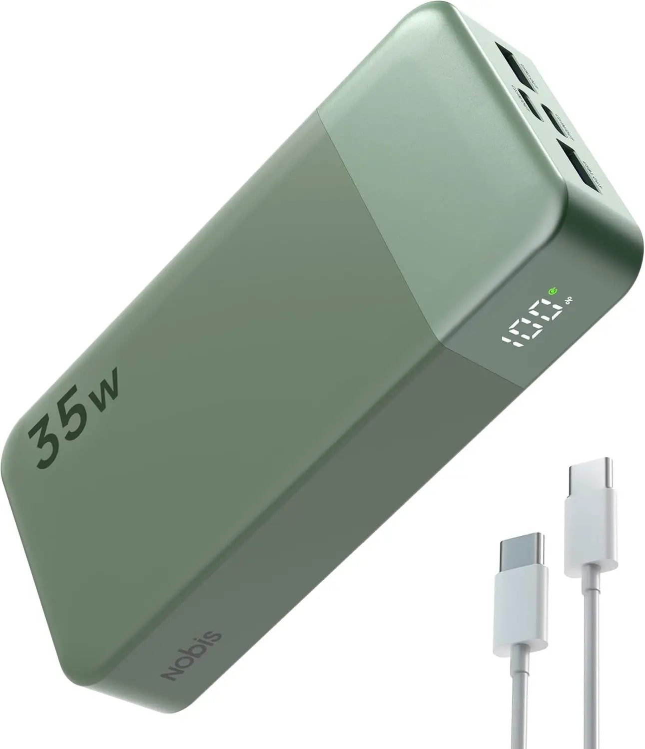 Portable Charger 20000mAh 35W PD Fast Charging Power Bank by Tidesmit Green 20000mah Tidesmit