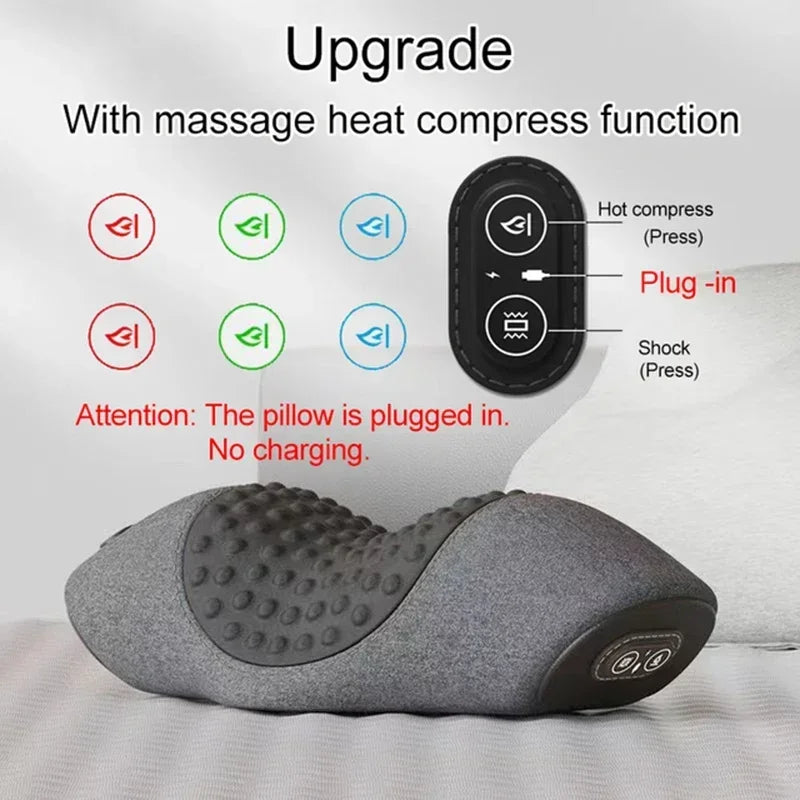 Electric Neck Massager with Heat and Cervical Traction by Tidesmit Back Massage Instrument Heat-Massage Tidesmit