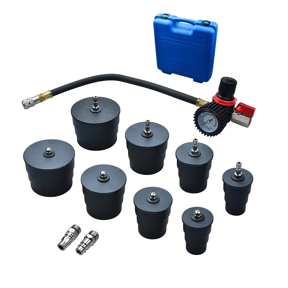 Podofo Turbo Boost Leak Tester Set Turbo System Leakage Detector with 4 Pairs Stepped Adapters 1-3/8"- 3-1/2" for Auto Repair