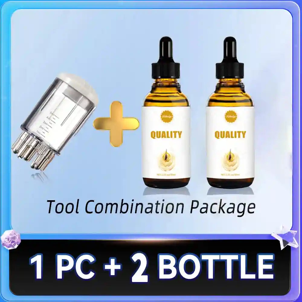 Scalp Massager Serum Applicator - Portable Hair Growth Treatment Tool Massage Cushion 1PC with 2bottles Tidesmit