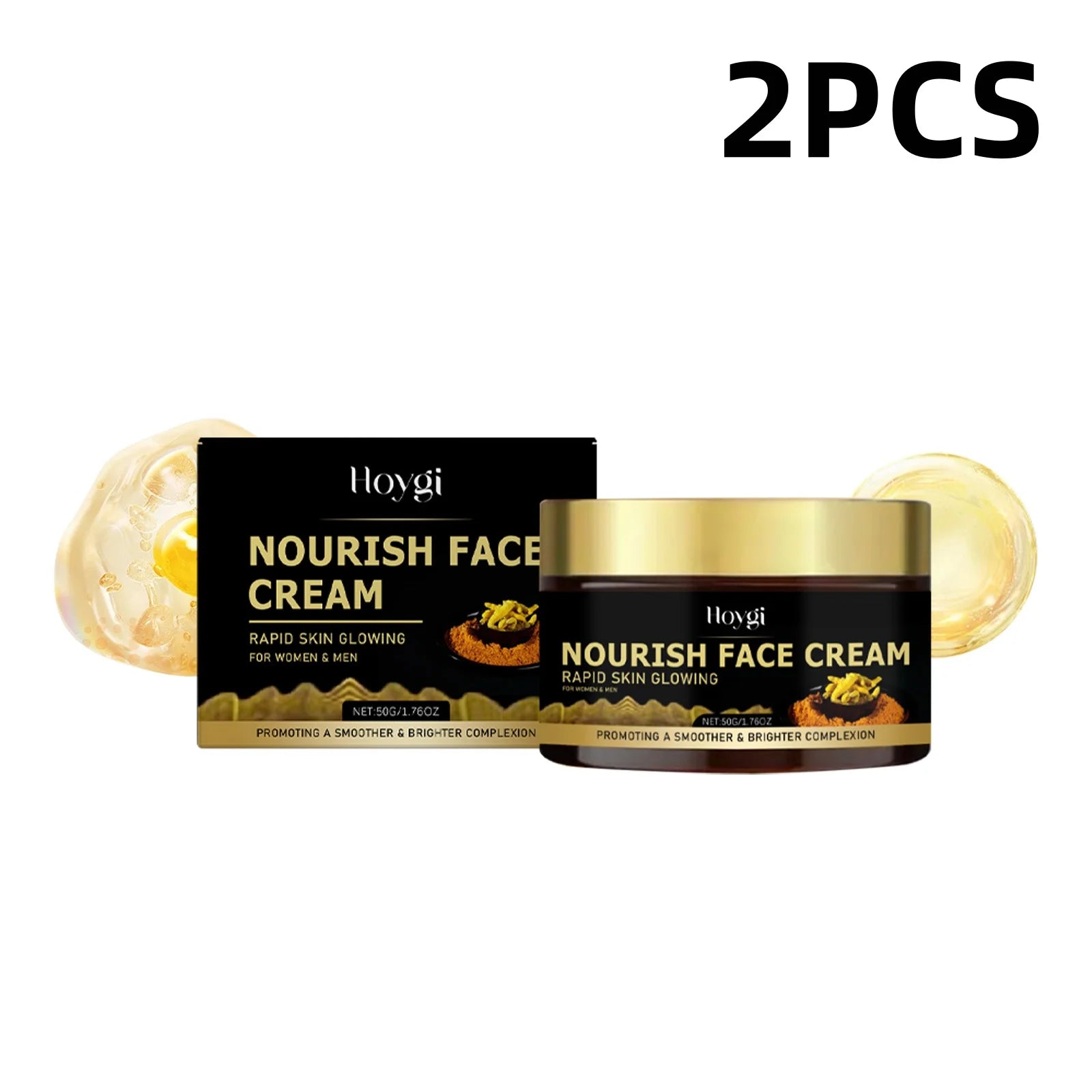 Turmeric Hydrating Face Cream Gentle Nourishing Firming Daily Moisturizer Smooth Silky Skin Skincare Suitable for All Skin Types