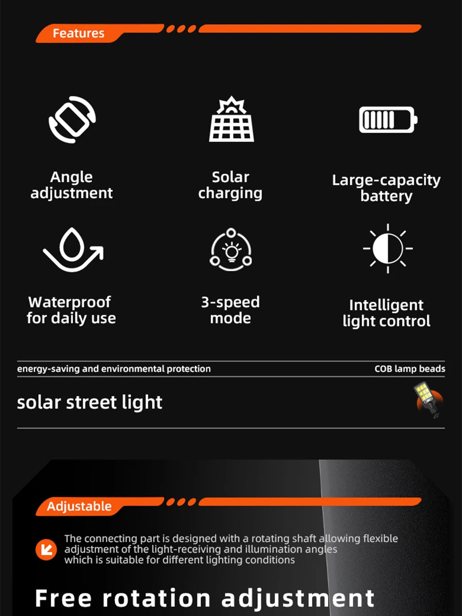 Solar Outdoor LED Wall Light Human Body Motion Sensor 3 Modes IP65 Waterproof Solar Garden Lamp Auto Charging Waterproof Outdoor Street Lantern for Yard Courtyard Garage Terrace Patio Home Exterior Decor Security Night Light