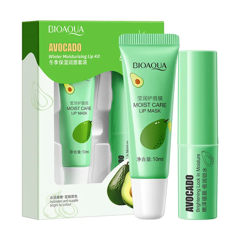 Avocado Lip Care Set: Deeply Moisturizing Balm and Treatment Mask Lip Care Tidesmit