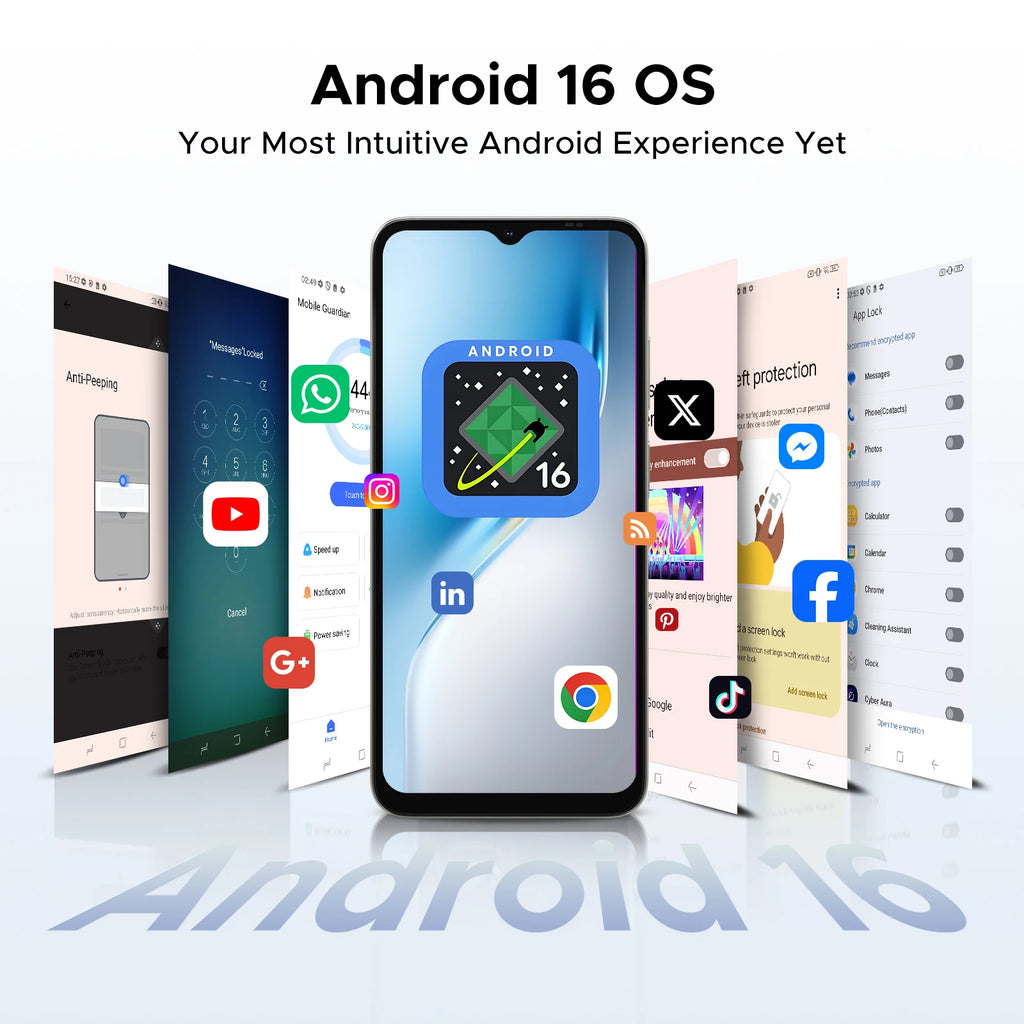 Global Version DOOGEE Note56X Pro Smartphone Android 16 Gemini AI  6150mAh Battery 6.56'' Display Widevine L1 Mobile Phone NFC