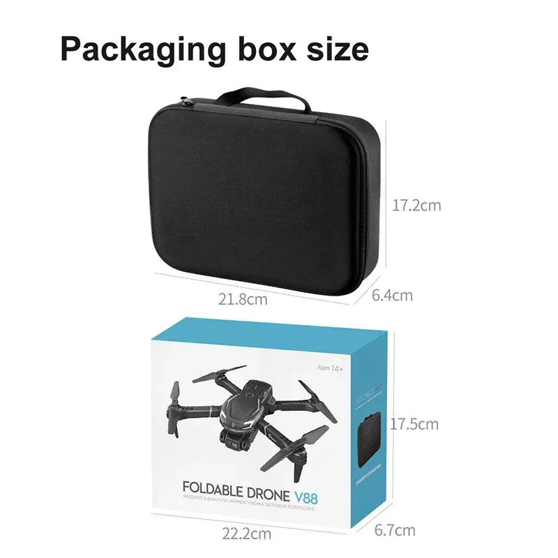 Tidesmit Camera Drone with Obstacle Avoidance - Foldable GPS Quadcopter Tidesmit