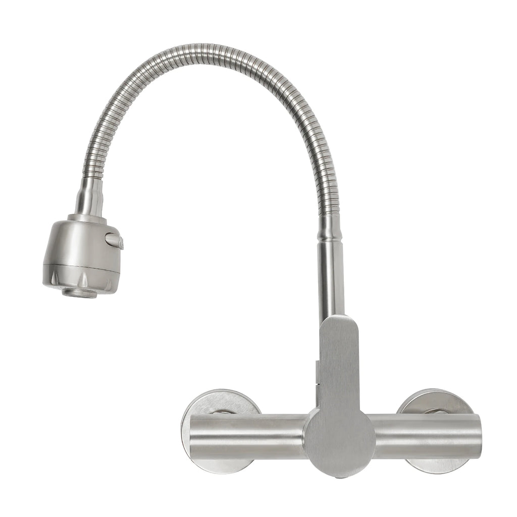 360° Rotatable Faucet with 2 Water Modes, Wall Mounted Kitchen Faucet, Hot and Cold Water Tap for Kitchen Bathroom