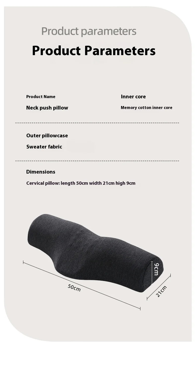 Cervical Memory Foam Pillow - Ergonomic Neck Pain Relief (Dark Gray) Relaxation Treatment Tidesmit