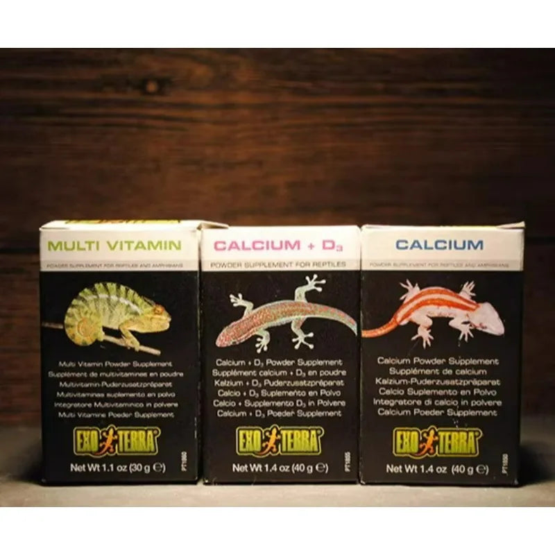 HAGEN Reptile Calcium Powder With & Without D3 Vitamin Supplement for Tortoise Lizard Leopard Gecko Bearded Dragon