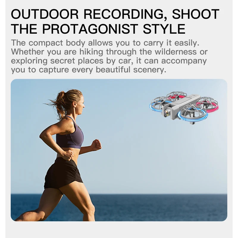 Mini Camera Drone - Optical Flow Control & Foldable Design Tidesmit