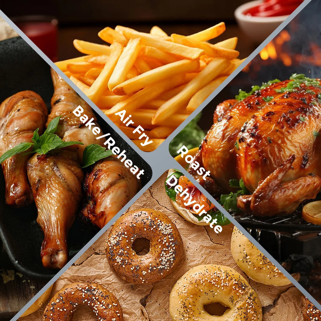 8-in-1 Air Fryer 6 Qt, Premium Ceramic Coating,Precise Heating for Even Results, Air Fry, Roast, Bake, Broil,Frozen, Proof,120V