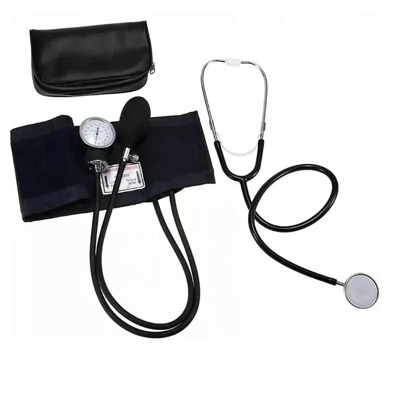 BP Upper Arm Sphygmomanometer Manual Blood Pressure Stethoscope with Zipper Bag for Adult Home Use Blood Pressure Monitor