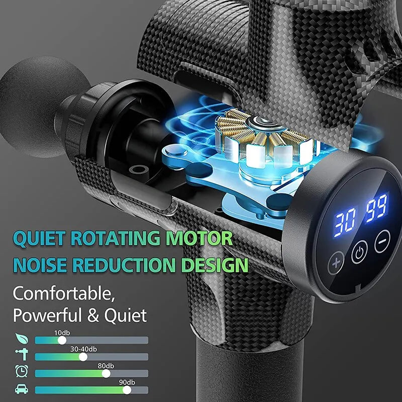 Deep Tissue Massage Gun: Portable Electric Muscle Relief Tool Body Shaping Massage Equipment Tidesmit