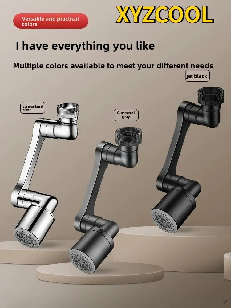 Robotic Arm Universal Faucet Extender Rotatable Nozzle Washbasin Multi-functional Universal Connector Splash-proof Artifact