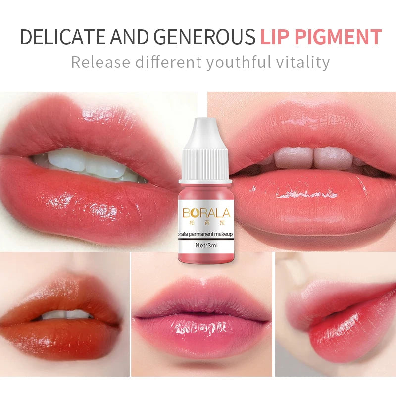 Permanent Makeup Lip Pigments 3ml for Professional Microblading PMU Devices Permanent Makeup Machines Tidesmit