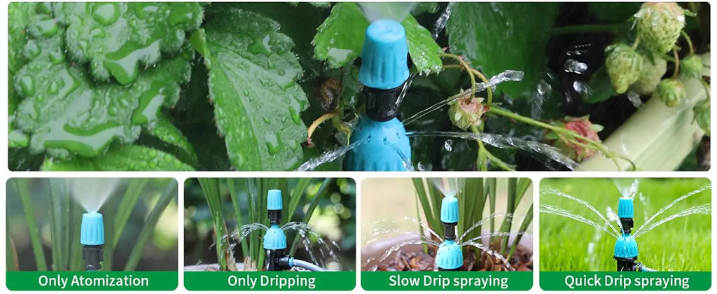 Blue drip sprinkler nozzle for slow drip and quick drip spraying