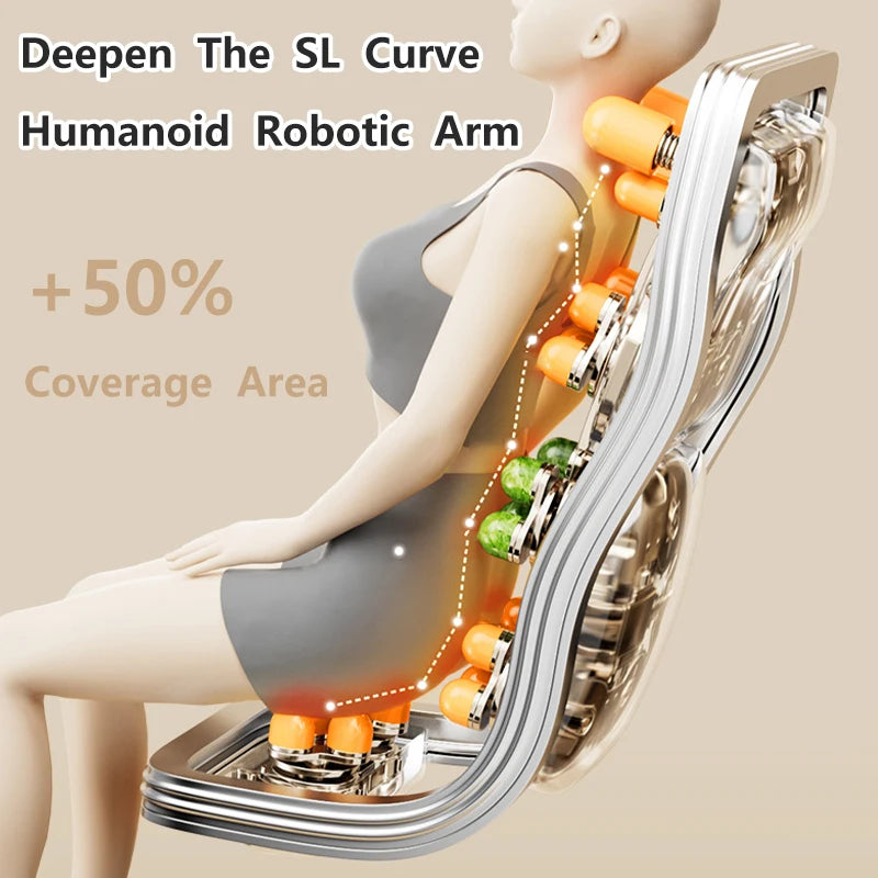 Zero Gravity Massage Chair with Heat Therapy and Full Body Airbags Body Shaping Massage Equipment Tidesmit