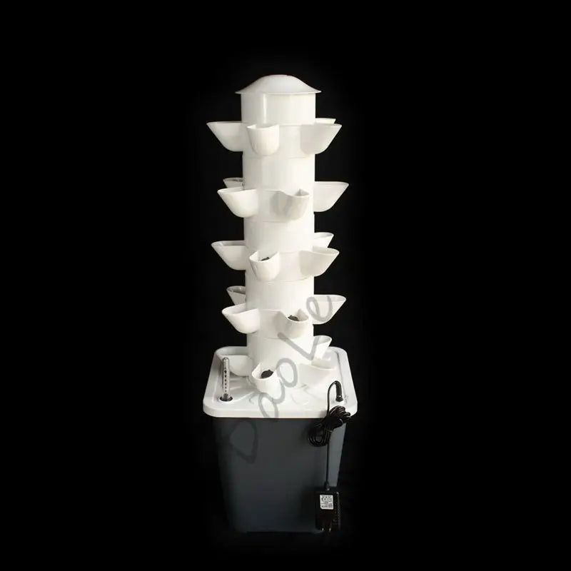 New Home Garden DIY Vertical Tower Hydroponic Growing System 5Hole Soilless Cultivation Kits Fruit Vegetable Grow Pot