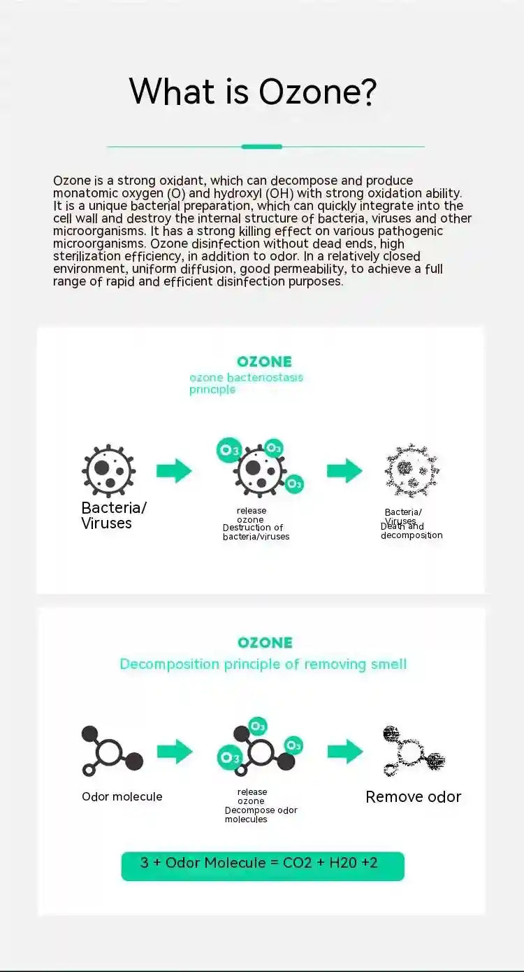 Tidesmit portable intelligent ozone air purifier for sterilization and deodorization of shoe cabinets and pet nests