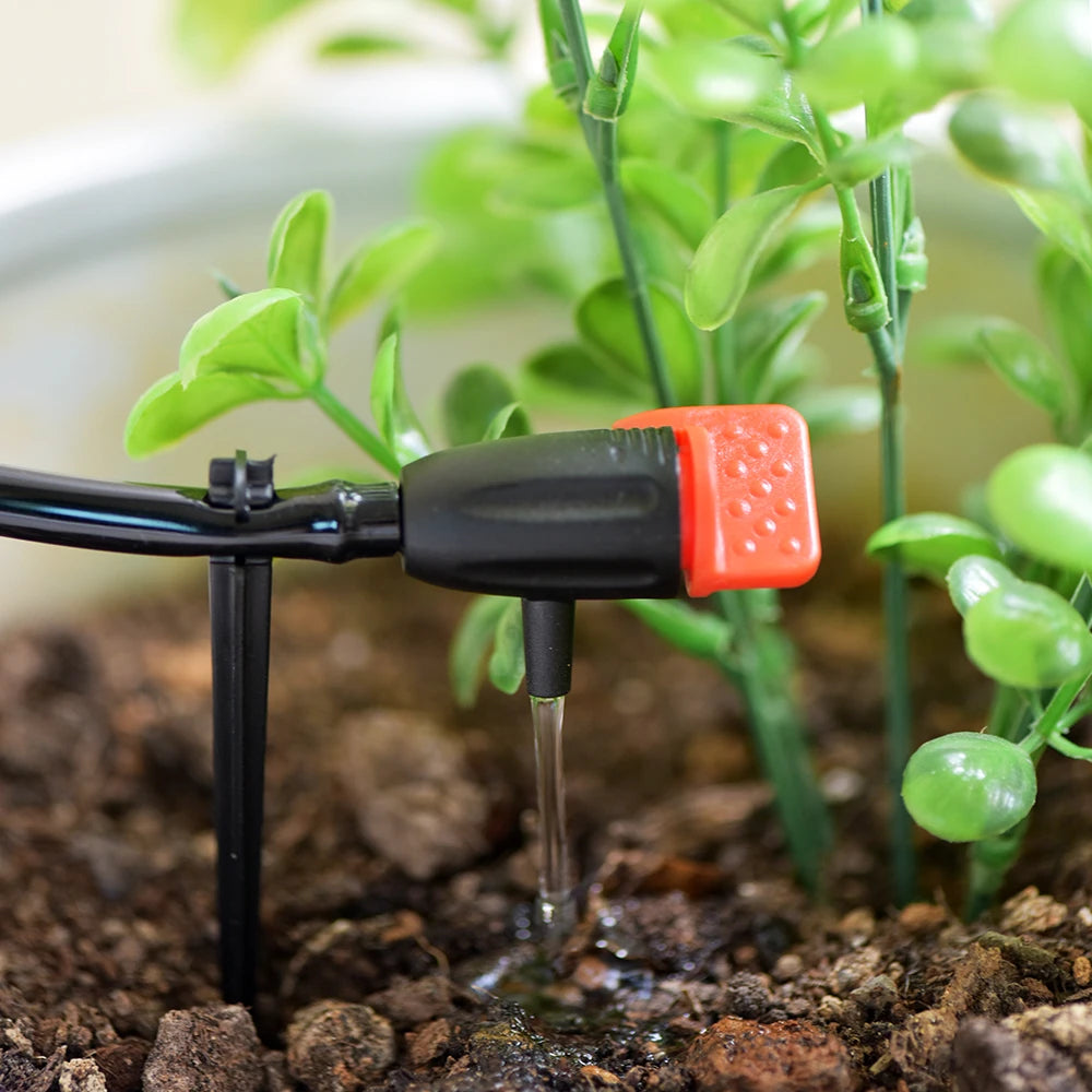 5-50Pcs Adjustable Irrigation Drippers Sprinklers 1/4'' Emitter Dripper Micro Drip Irrigation Sprinklers For Watering System