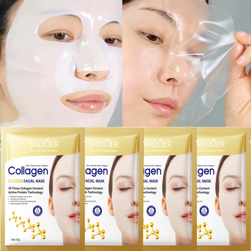 Tidesmit 10PCS Collagen Anti-Wrinkle Facial Mask for skin firming and fading fine lines, organic skincare item 2