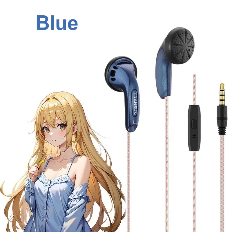 HiFi Wired Earbuds 15.4mm Driver with HD Microphone by Tidesmit blue China Mainland Tidesmit