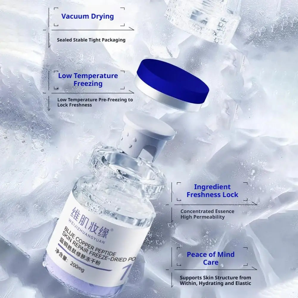 GHK-Cu 99% Copper Peptide Freeze-Dried Powder Blue Copper Anti Wrinkle Plump Firm Skin Fade Lines Repair Barrier Set