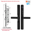 Tuya App Smart Door Lock Waterproof Fingerprint Password Card Bridge-Cut For Outdoor Pull Push Sliding Grille Door