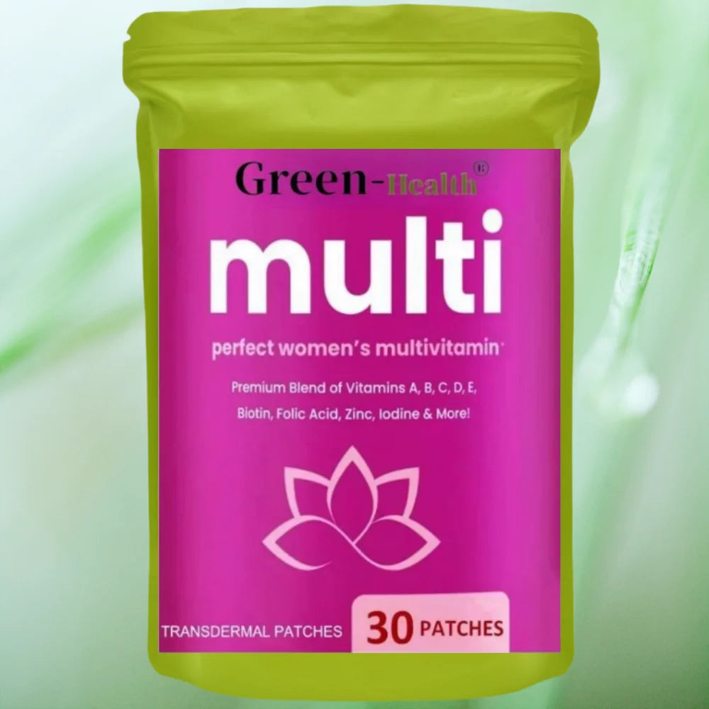 30 Count Multivitamin Transdermal Patches for Women with Vitamins a B C D E & Biotin - Supports Bone Brain Heart Immune & Energy